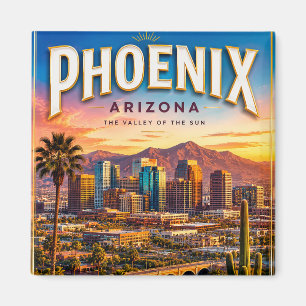 Imán Recuerdo de viaje al desierto de Phoenix Arizona