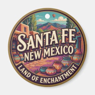 Imán Recuerdo de viaje al suroeste de Santa Fe, Nuevo M