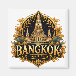 Imán Recuerdo de viaje al templo de Bangkok Tailandia