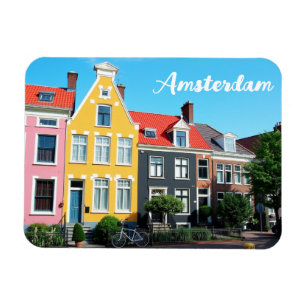 Imán Recuerdo de viaje casas Holanda Amsterdam
