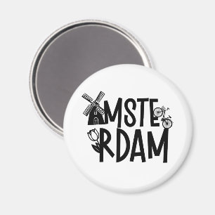 Imán Recuerdo de viaje de Amsterdam Holanda