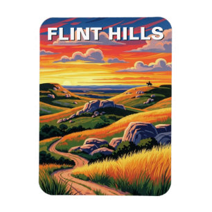 Imán Recuerdo de viaje de Kansas Flint Hills