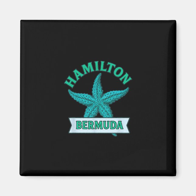 Imán Recuerdo de viaje de vacaciones de Hamilton Bermud (Frente)
