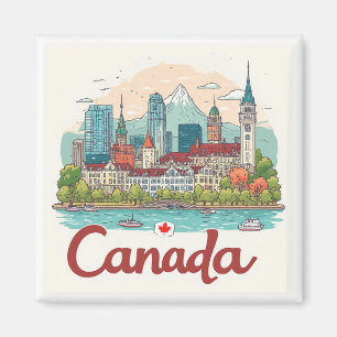 Imán Recuerdo de viaje internacional de Canadá para exp