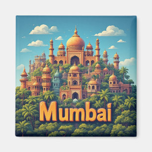Imán Recuerdo de viaje urbano en Mumbai India 🗺️