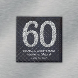 Imán Recuerdo del 60º Aniversario de Bodas de Diamante