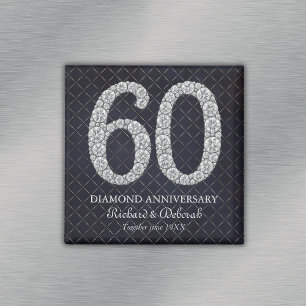Imán Recuerdo del 60º Aniversario de Bodas de Diamante