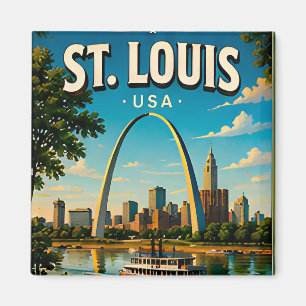 Imán Recuerdo del Arco Gateway de St. Louis Missouri