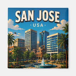 Imán Recuerdo del horizonte de San José California