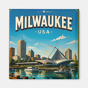 Imán Recuerdo del Museo de Milwaukee Wisconsin