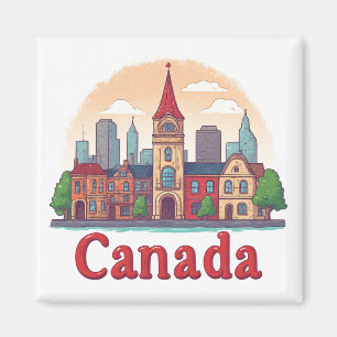 Imán Recuerdo del primer viaje a Canadá para nuevos via