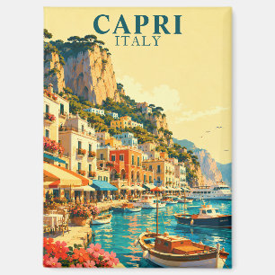Imán Recuerdo del puerto de Marina Grande en Capri, Ita