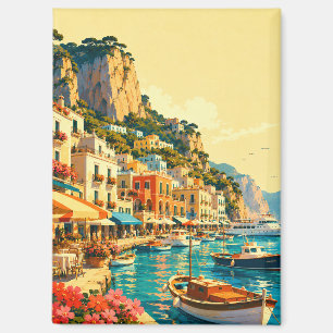 Imán Recuerdo del puerto de Marina Grande en Capri, Ita