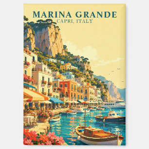 Imán Recuerdo del puerto de Marina Grande en Capri, Ita