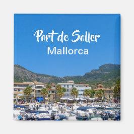Imán Recuerdo del puerto de Puerto de Sóller de Mallorc