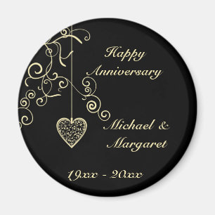 Imán Recuerdo elegante del aniversario de boda del