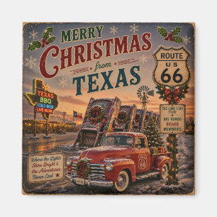 Imán Recuerdo navideño junto a la carretera de Lone Sta