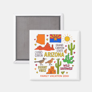 Imán Recuerdo personalizado de viaje a Arizona
