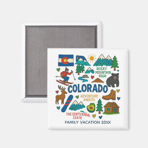 Imán Recuerdo personalizado de viaje familiar a Colorad