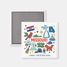 Recuerdo Personalizado de Viaje Familiar a Missour