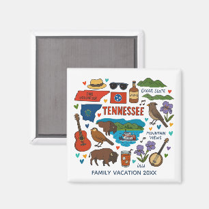 Imán Recuerdo personalizado de viaje familiar a Tenness