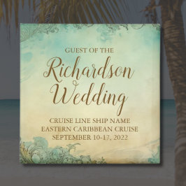 Imán Recuerdo personalizado para invitados de boda en c