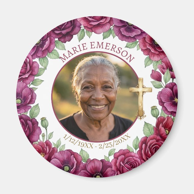 Imán Recuerdo Personalizado Recordando |  Foto (Frente)