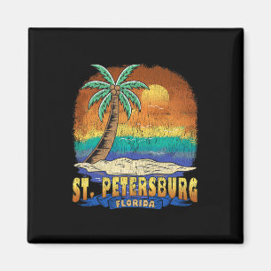 Imán Recuerdo perturbado de San Petersburgo Florida Vin