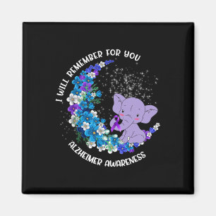 Imán Recuerdo por ti Alzheimer Awareness Elephant