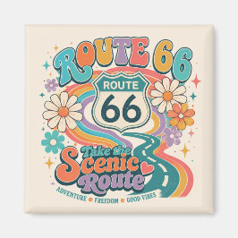 Imán Recuerdo Retro Groovy de la Carretera Madre