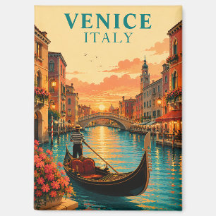 Imán Recuerdo romántico de Venecia Italia Paseo en gónd
