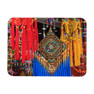 Imán Recuerdos coloridos en una tienda, China