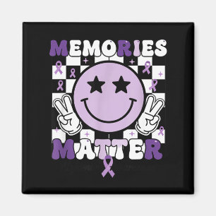Imán Recuerdos conciencia alzheimer lazo morado