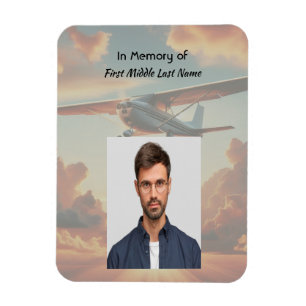Imán Recuerdos conmemorativos Avioneta Pilot Sunset