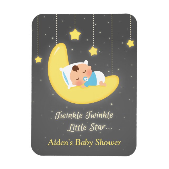 Imán Recuerdos de Baby Shower de Twinkle Twinkle Little (Vertical)