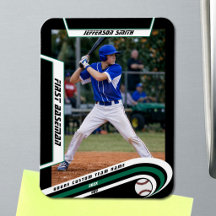 Recuerdos de béisbol vivos verde negro personaliza
