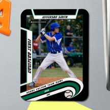 Recuerdos de béisbol vivos verde negro personaliza