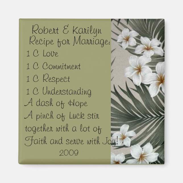 Imán Recuerdos de boda (Frente)