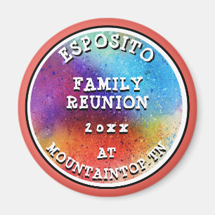 Imán Recuerdos de la reunión de familia del arte de la