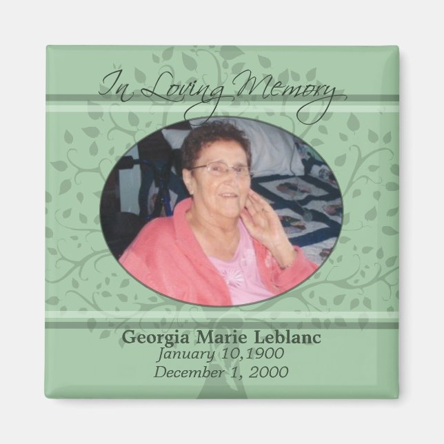 Imán Recuerdos de la tarjeta de Personalizado Memorial  (Frente)