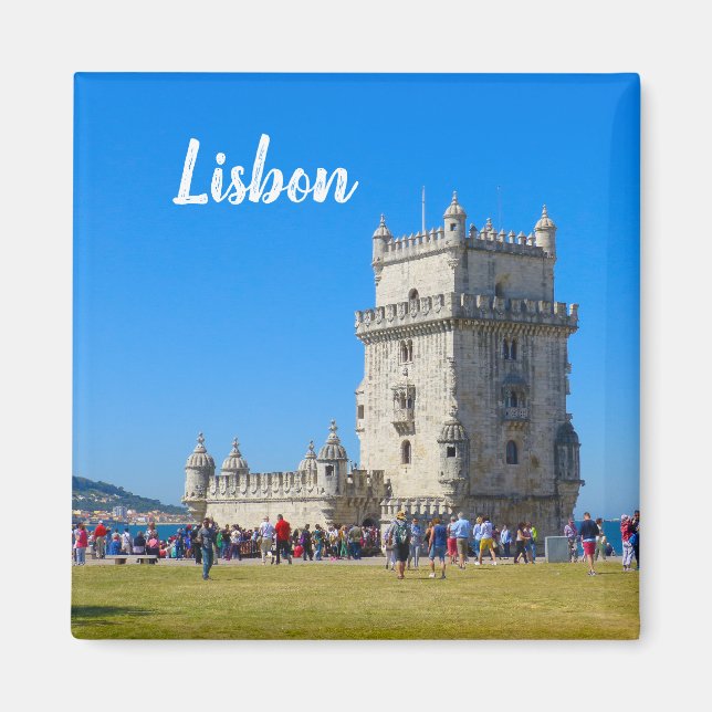 Imán Recuerdos de Lisboa Belem Tower Portugal (Frente)