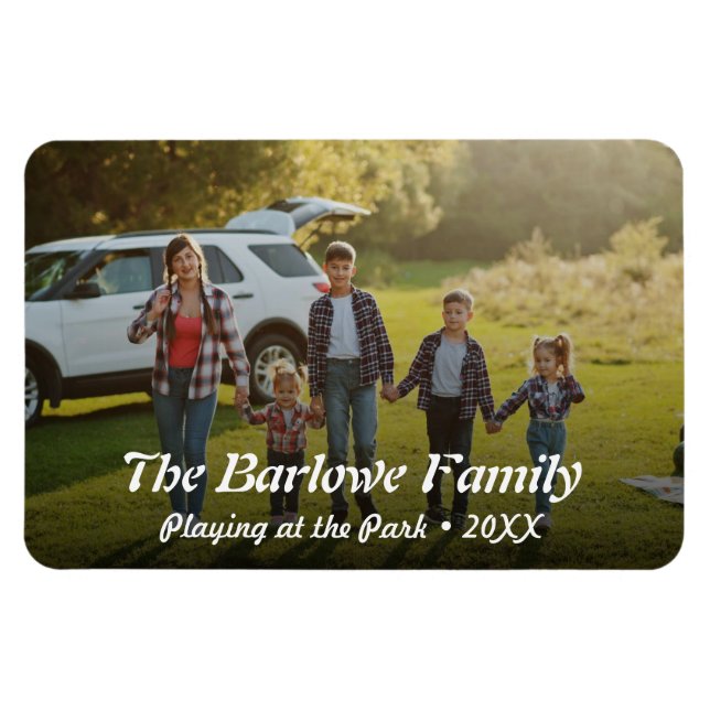 Imán Recuerdos de retrato familiar (4"x6") (Horizontal)