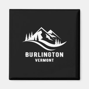 Imán Recuerdos de souvenir de las montañas de Burlingto