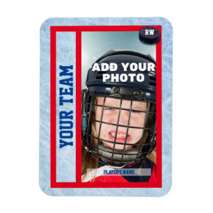 Imán Recuerdos de tarjetas de hockey