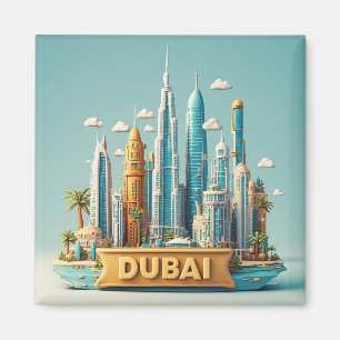 Imán Recuerdos de Vacaciones en Dubai para Atesorar 🌴