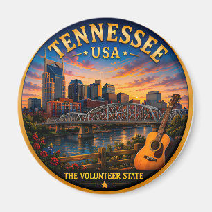 Imán Recuerdos de vacaciones en Tennessee Nashville 🟡