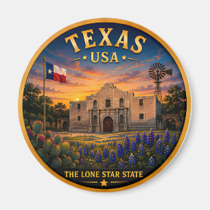 Imán Recuerdos de vacaciones en Texas San Antonio 🟡