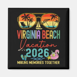 Imán Recuerdos de vacaciones retro en Virginia Beach 20