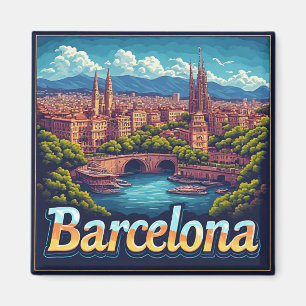Imán 🧲 Recuerdos de viaje a Barcelona desde España 🇪�