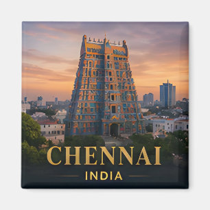 Imán ✈️ Recuerdos de viaje a Chennai India 🌴